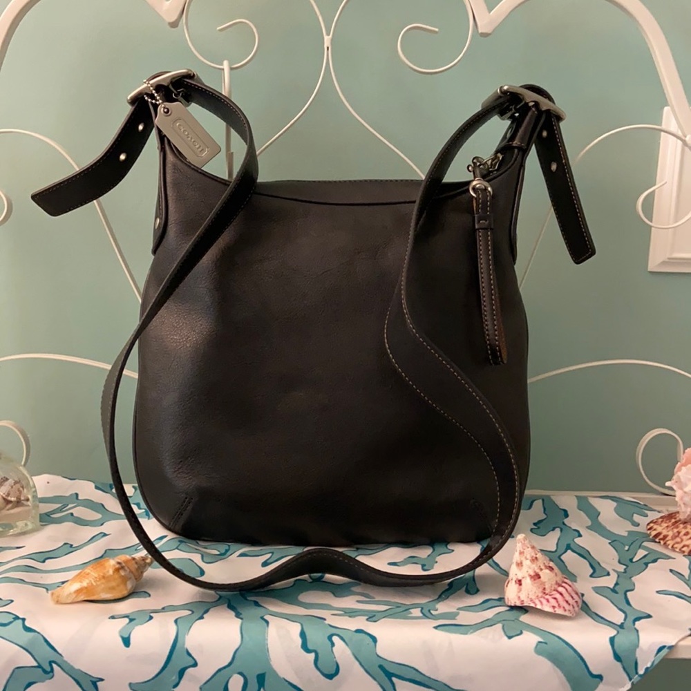 Coach Small Black Leather Shoulder Bag